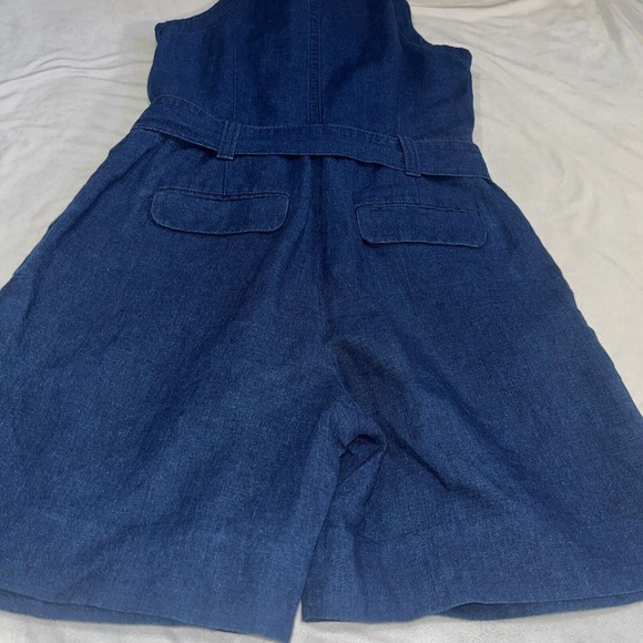 Banana Republic Sz 2 Linen Cotton Blend Button Front Camp Romper - Picture 12 of 14
